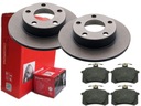 BREMBO ZADNÉ DISKY, DESTIČKY, AUDI A4 B5, 245 MM