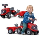 FALK Baby Case IH Ride-On Tractor Red s prívesom + príslušenstvo. od 1 roka