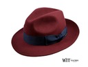 Fedora klobúk Alberto Burgundy Witleather Skoczów