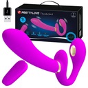 STRAP-ON PENIS s vibráciou DILDO elektrostimulácia umelý DOUBLE PENIS