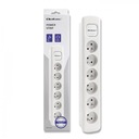 QOLTEC POWER STRIP 6 ZÁSUVEK 1,8M BIELE