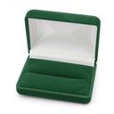 Zelená krabička na náušnice, prstene, manžetové gombíky