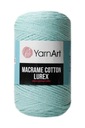 Macrame Bavlnená lurexová makramová šnúrka 738 mint