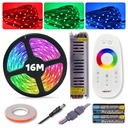 SET RGB 5050 farebný LED pás napájací zdroj + diaľkové ovládanie 16M 12V PREMIUM