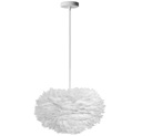 APP335 lampa stropný perový luster biely glamour