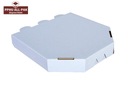 EKO krabica na pizzu 34 x 34 x 4 cm, biela, zrezané rohy (100 ks)