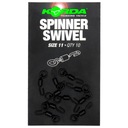 Korda Spinner Ring Swivel, veľkosť 11, kaprové obratlíky