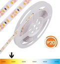 LED PÁS 2835 IP20 TEPLÁ BIELA ​​3000K 5m