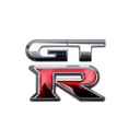 ODZNAK Emblem Logo GTR NISSAN tuning ČERVENÁ/CHROMOVÁ