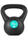 Vinyl kettlebell 16 kg rukoväť záťaž na cvičenie odolná záťaž