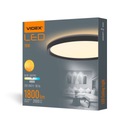 LED STROPNÉ LAMPA, okrúhla, čierna, moderný štýl, 18W, veľmi odolná