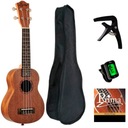 EVER PLAY UK21-30M SOprán UKULELE SAPELE UK30M-21 OBAL KOMPLETNÁ SADA