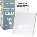 BIELA ​​SCHODISKOVÁ LAMPA PODLAHNÁ LED SCHODISKOVÁ LAMPA 230V KAN