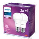 E27 LED žiarovka PHILIPS 75W 10W 1055lm 4000K 2ks