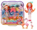 ENCHANTIMALS FLAMINGO FAMILY FLORINDA BÁBIKA + 3 FLAMINGOS HRX85