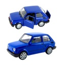 KOVOVÝ MODEL AUTA POLSKÝ FIAT 126P VEĽKÁ MIERKA 1:21 MODRÁ MALUCH XXL