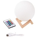 LUNA NOČNÁ LAMPA 16 farieb 15cm USB nabíjateľná