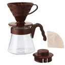 Hario V60 Pour Over Kit Brown odkvapkávací server