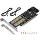 Adaptér 3x M.2 disk: SATA + NVMe + mSATA PCI-e x16