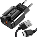 RÝCHLA VÝKONNÁ NÁSTENNÁ NABÍJAČKA QC + USB-C KÁBEL