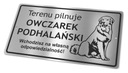 INOX tanier - POZOR PES - PODHALANS Ovčiarsky pes