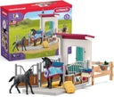 SCHLEICH 42611 VRÁTKA NA BOX S KOBYLOU A PÁDOM + KLUB KONÍ KONÍ.