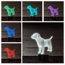 3D NOČNÁ LAMPA DARČEK PRE PSA LABRADOR NA DIAĽKOVÉ OVLÁDANIE