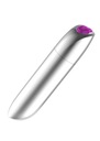 Stimulátor-nabíjateľný výkonný Bullet Vibrator USB 20 funkcií - strieborný