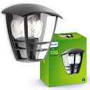 Záhradné svietidlo PHILIPS LED fasádne nástenné svietidlo CREEK E27 black LANTERN