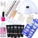 Set XL ACRYLIC GEL POWDER GEL 30 UV LED lampa +++