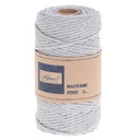 Macrame bavlnená šnúra 5 mm skrútená bavlna 100