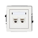 ZÁSUVKA NA POČÍTAČ 2xRJ45 5e KARLIK DECO WHITE