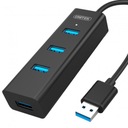 HUB 4-portový USB 3.0 čierny Unitek