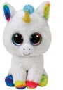 Maskot TY BEANIE BOOS biely jednorožec Pixy