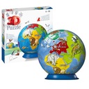 3D PRIESTOROVÉ PUZZLE SVET GLOBUS 72 KUSOV. PRE DETI