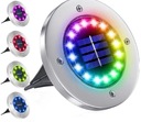 LAMPY NA SOLÁRNY NÁhon ZÁHRADNÉ SVETLÁ RGB DISK 4