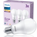 PHILIPS SET 3x E27 LED žiarovka 13W = 100W 2700K TEPLÁ BIELA ​​1521lm A67