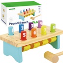 DREVENÝ PUNCH PUNCH S KLADIVO MONTESSORI TOOKY TOY PUNCH HRA