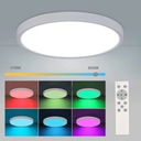 LED STROPNÉ LAMPA, okrúhle, BIELA, KÚPEĽŇA S RGB DIAĽKOVÝM OVLÁDANÍM IP40