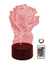 LED NOČNÁ LAMPA 3D RGB ETERNAL ROSE USB DIAĽK