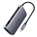 Adaptér 7v1 CM212 Hub USB-C PD 100W, 2x USB-A 3.0, HDMI 4K/30Hz, SD/TF,