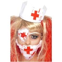 halloween SET NURSE MASK čiapka BLOOD