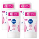 NIVEA Fresh Flower Dámska tyčinka proti poteniu 48h 50ml x4