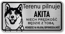 Attention Dog Akita Plaque