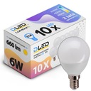 10x E14 LED žiarovka 6W SMD 660lm Efektívna PREMIUM CCD NEBLIKÁ