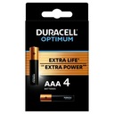 DURACELL OPTIMUM LR3 R3 AAA ALKALICKÉ BATÉRIE x4