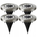 4x SOLÁRNE LED ZÁHRADNÉ LAMPY DISKOVÉ SOLÁRNE NÁJAZDNÉ LAMPY 16LED