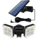 SOLÁRNA LAMPA SÚMRAK POHYBOVÝ SENZOR 2 REFLEKTORY VONKAJŠIE SAMOSTATNÉ SOLAR