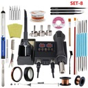 Štýl SET-8 US Plug 110V Black W Hot