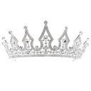 CROWN diadém CRYSTALS SVADOBNÁ diadém - strieborná farba - SVADBA